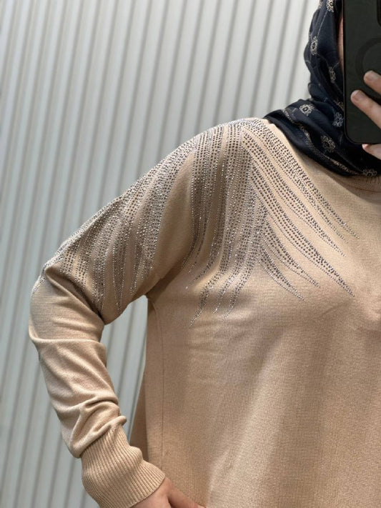 Nefise Standart Beden Şık Tasarım Üst